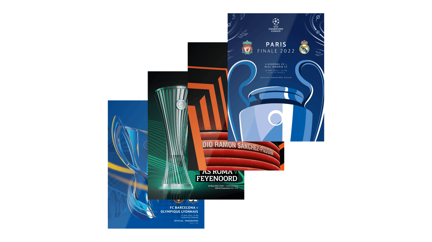 2022 Official UEFA Finals Programmes x4