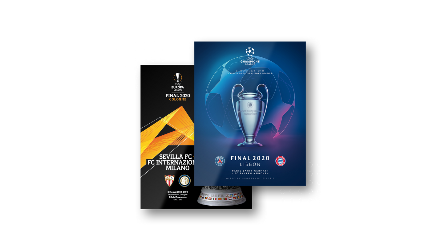 UEFA Champions League & Europa League Final Programmes 2020