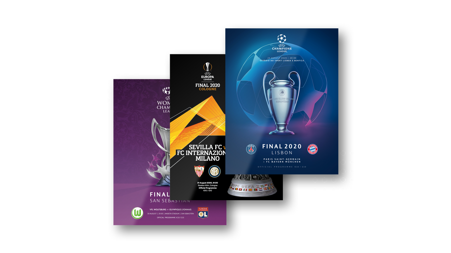 2020 Official UEFA Finals Programmes x3