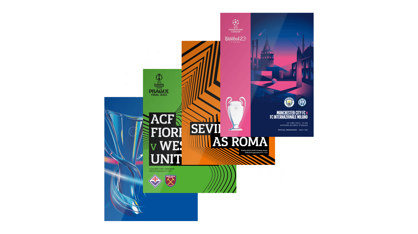 2023 Official UEFA Finals Programmes x4