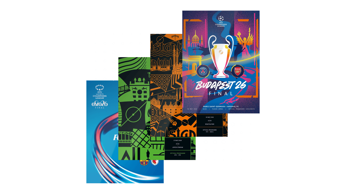 2026 Official UEFA Finals Programmes x4