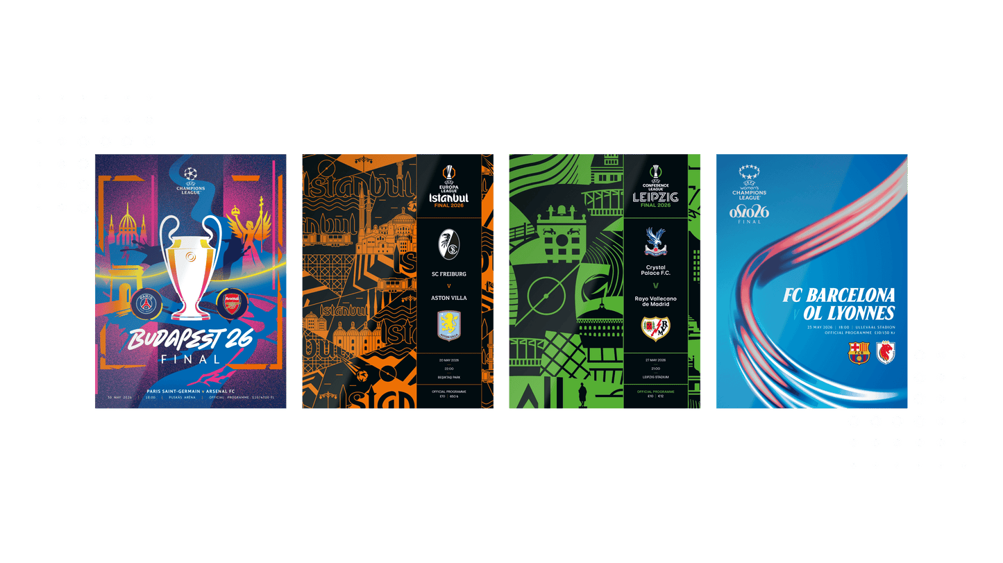 2026 Official UEFA Finals Programmes x4