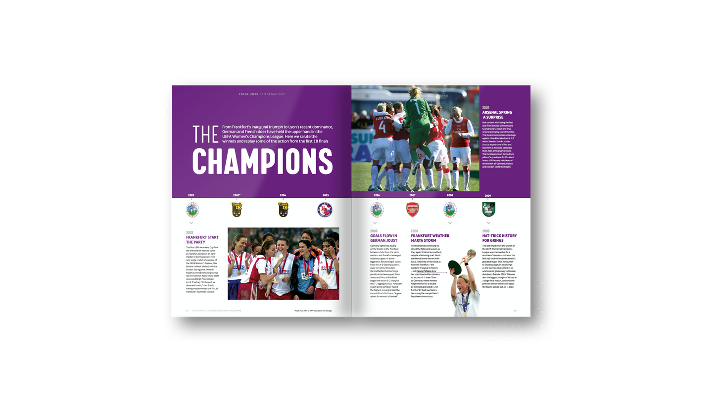 UEFA Women's Champions League Final Programme 2020