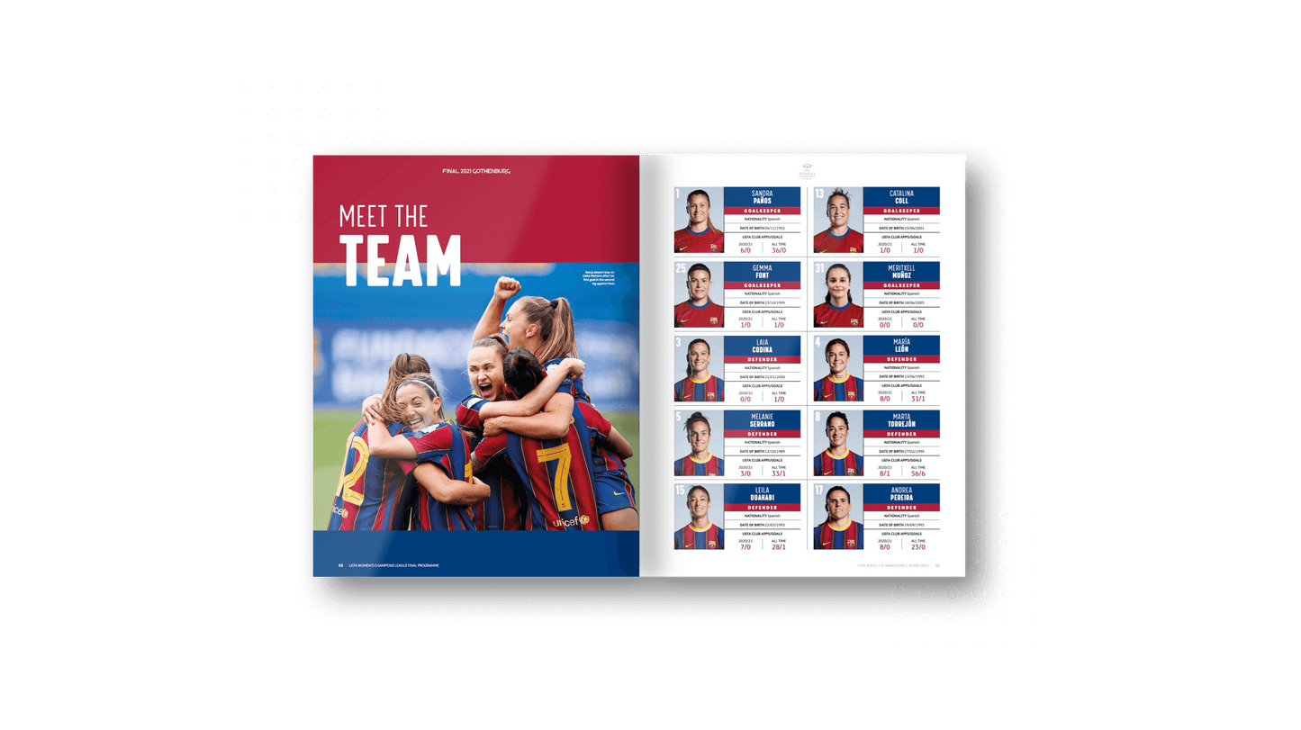 UEFA Women's Champions League Final Programme 2021